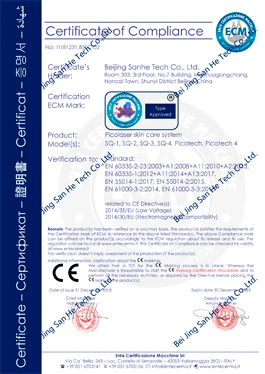 picolaser skin care system certificate of compliance